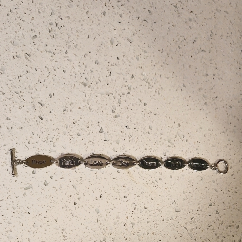Inspirational Silver Bracelet